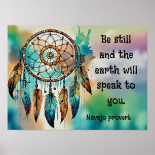 Póster Be Still y la tierra te hablará — Navajo