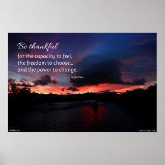 Póster Be thankful...inspirational poster