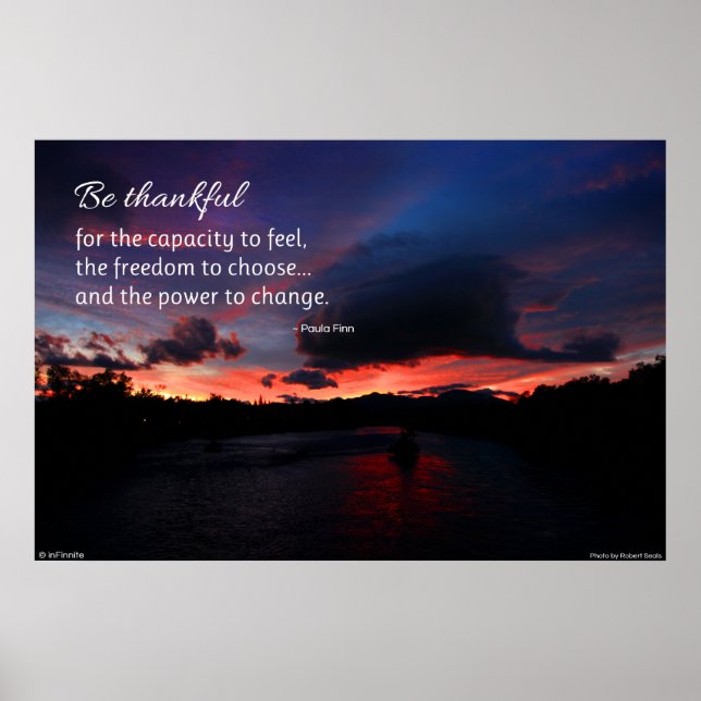 Póster Be thankful...inspirational poster (Frente)