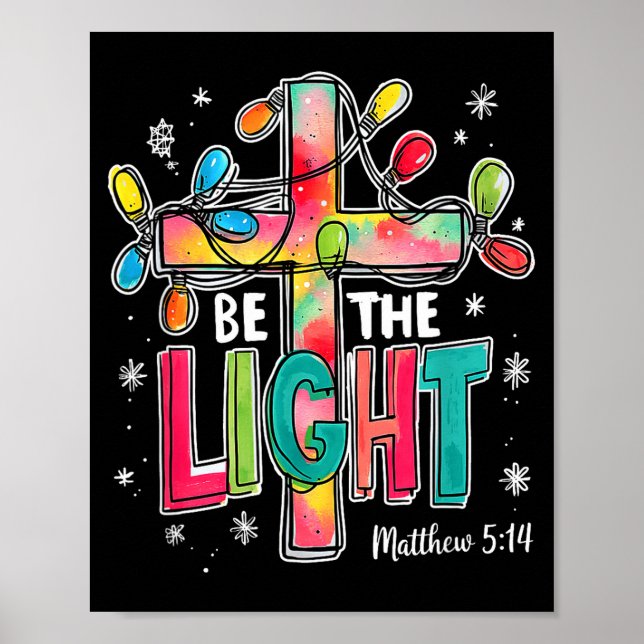 Póster Be The Light Christmas Matthew 5_14 Faith Christia (Frente)