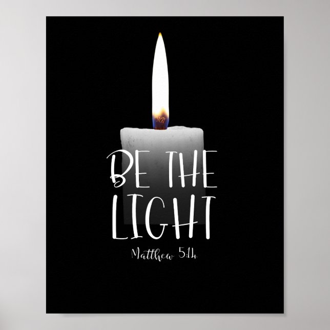 Póster Be the Light - Mateo 5:14 (Frente)