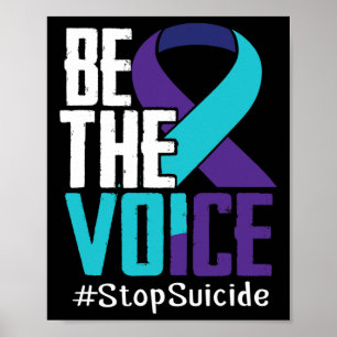 Póster Be the Voice Stop Suicieness Mental Health