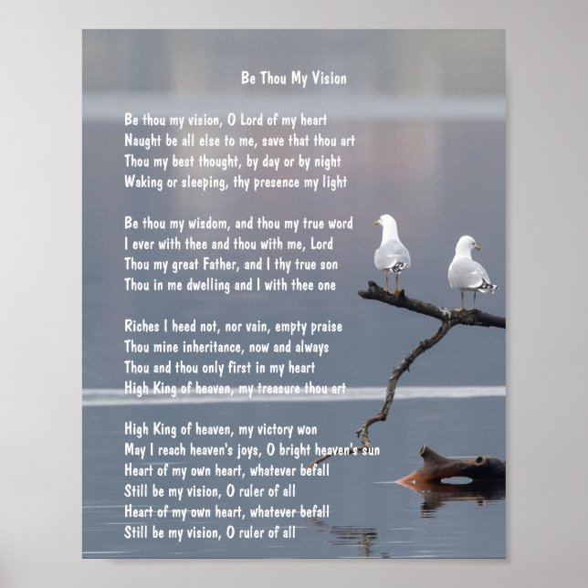 Póster Be Thou My Vision Hymn Art Poster (Frente)