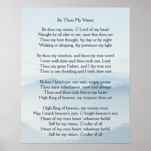 Póster Be Thou My Vision Hymn Art Poster