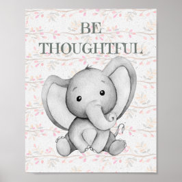 Póster "Be Thoughtful" Kids Wall Art