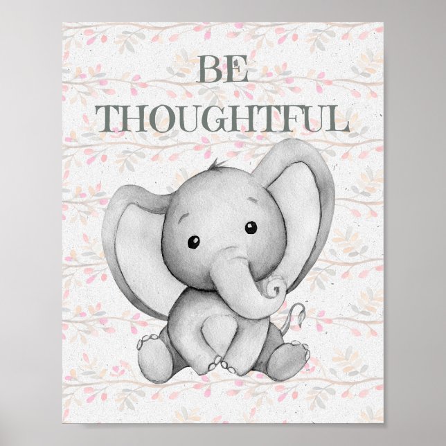 Póster "Be Thoughtful" Kids Wall Art (Frente)