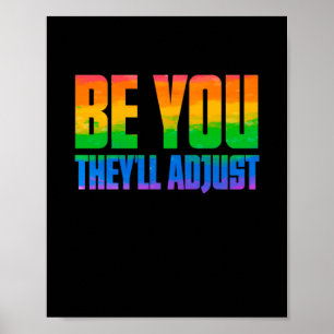 Póster Be You They'll Adjust Trans Rights Are Human