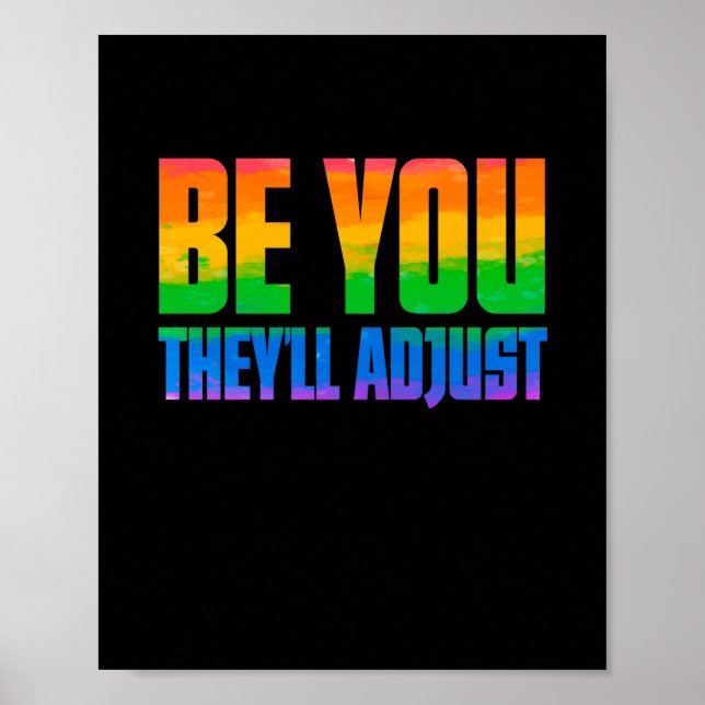 Póster Be You They'll Adjust Trans Rights Are Human (Frente)