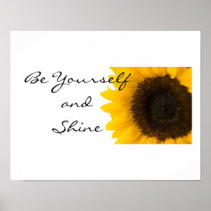 Póster Be Yourself Sunflower Poster