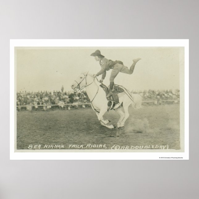 Póster Bea Kirnan trick riding. (Frente)