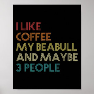 Póster Beabull Dueño de Perro Café Amantes de Cita Gracio