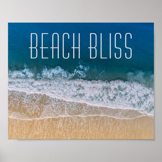 Póster Beach Bliss Palm Coast Tropical Dream Personalizad (Frente)