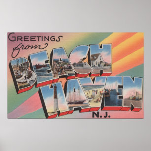 Póster Beach Haven, New Jersey - Grandes Escenas de letra