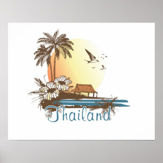 Póster Beach Hut Tailandés