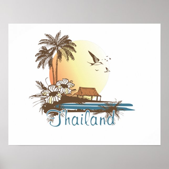 Póster Beach Hut Tailandés (Frente)
