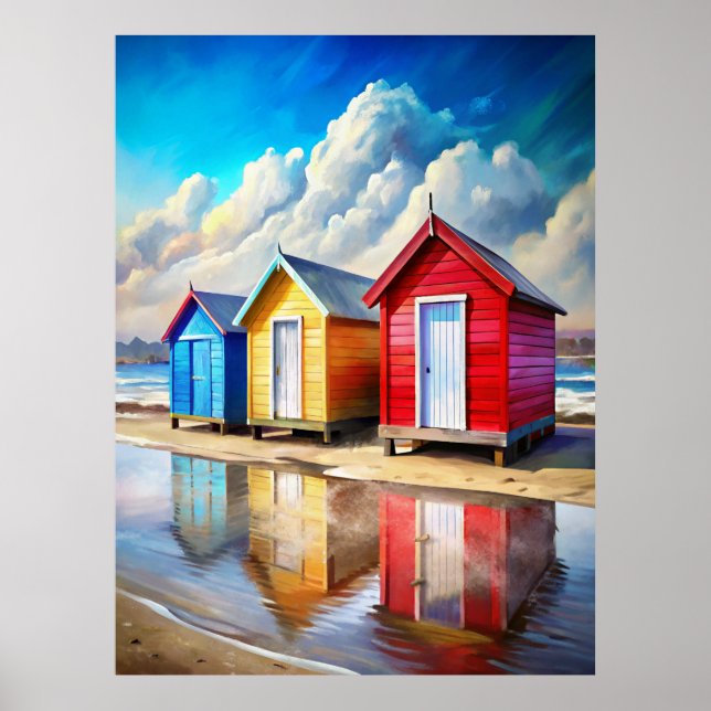 Póster Beach Huts (Frente)