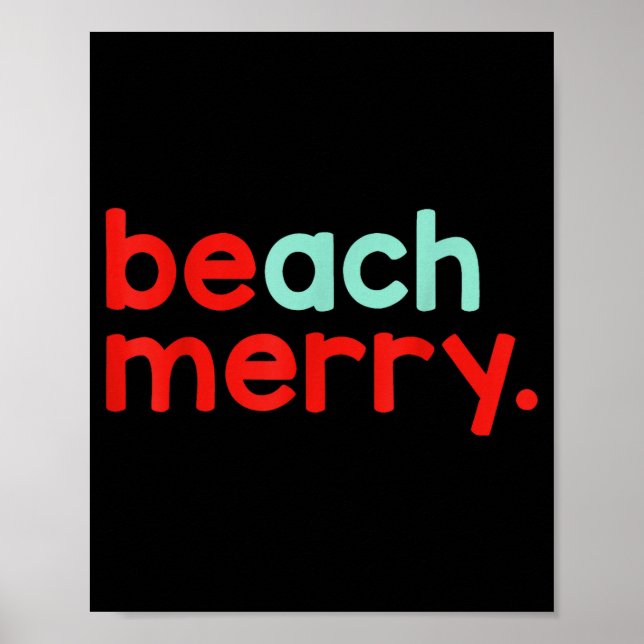 Póster Beach Merry Christmas  (Frente)