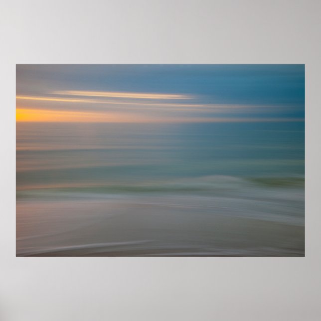 Póster Beach Motion Blurred Abstract | Florida, USA (Frente)