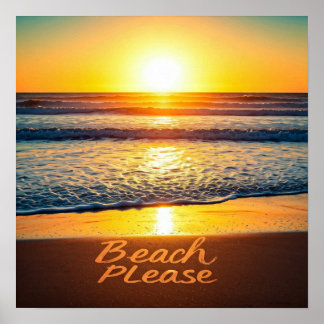 Póster Beach Please