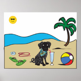 Póster Beach Pup