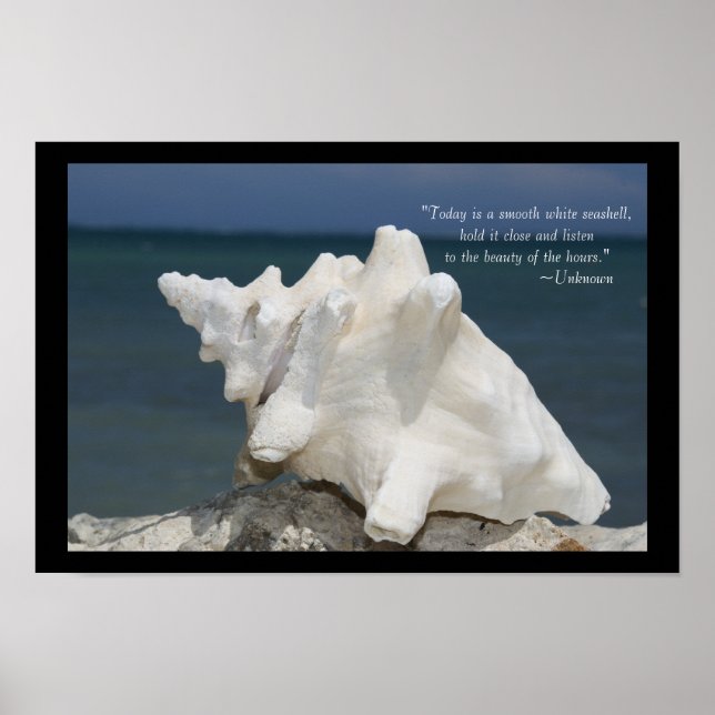 Póster Beach Sea Shell Inspirational (Frente)