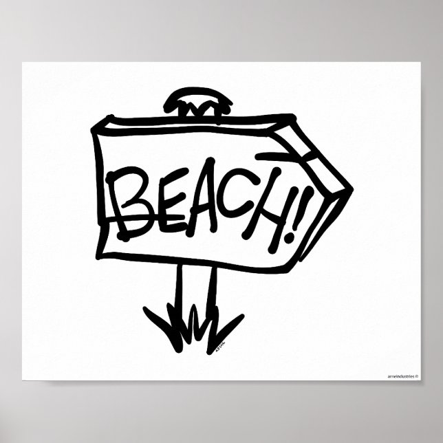 Póster Beach Sign (Frente)
