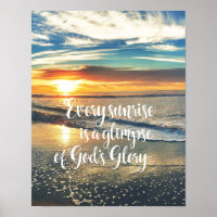 Beach Sunrise con una cita cristiana Inspiradora