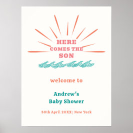 Póster Beach Sunshine Here Llega a la bienvenida a Baby S