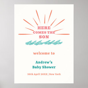 Póster Beach Sunshine Here Llega a la bienvenida a Baby S