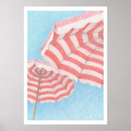 Póster Beach Umbrellas