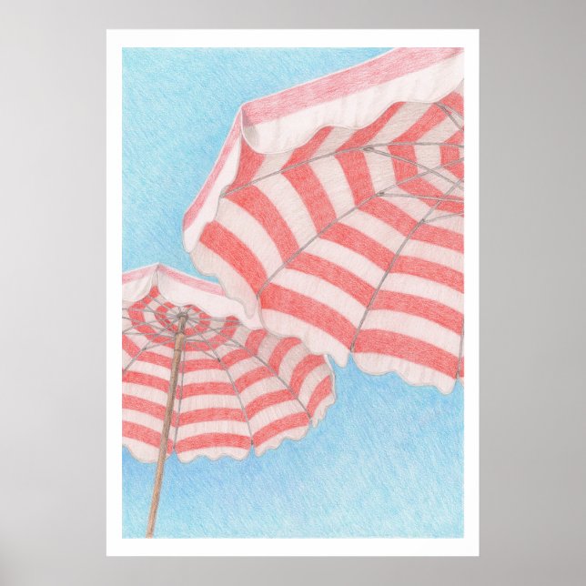 Póster Beach Umbrellas (Frente)