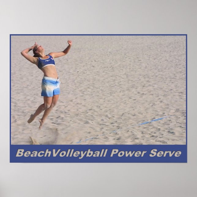 Póster BeachVolleyball Power Serve (Frente)