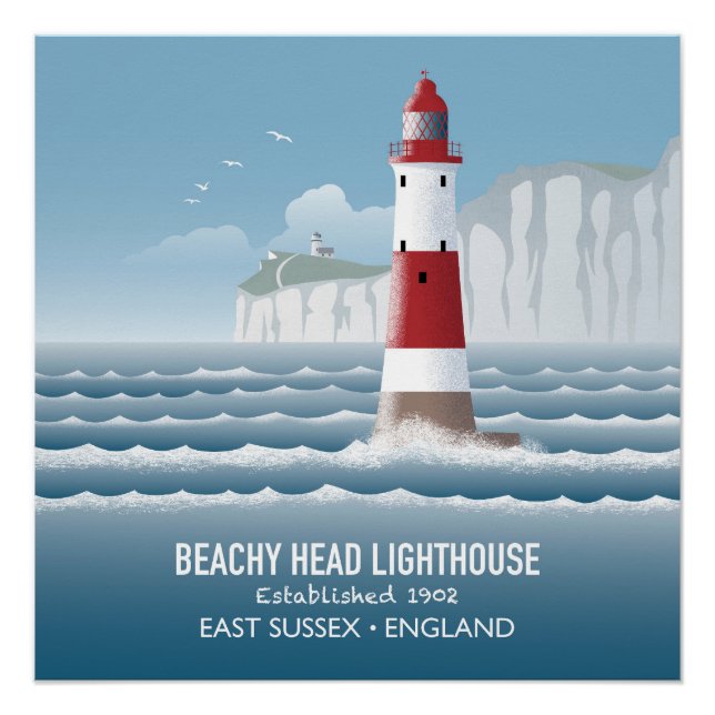 Póster Beachy Head Lighthouse (Anverso)