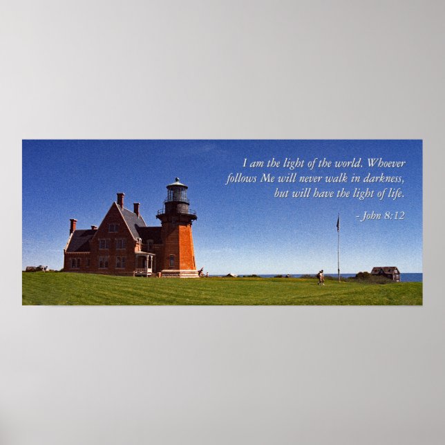 Póster Beacon of Southeast Block Island ( With Words)) (Frente)