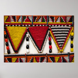 Póster Beadwork tribal masái