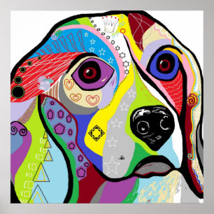 Póster Beagle Close-up