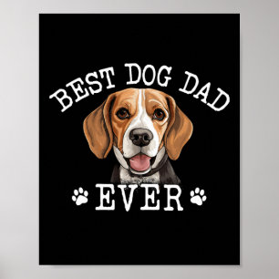 Póster Beagle Dad Fathers Day Vintage Ever Perro Lover