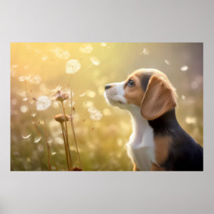 Póster Beagle Dog Mascota Animal Tranquilo