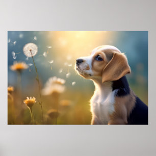 Póster Beagle Dog Mascota Animal Tranquilo
