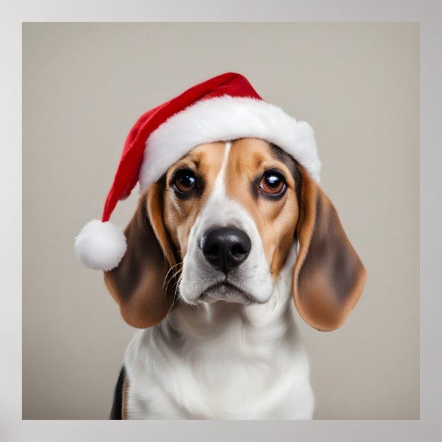 Póster Beagle Navidades (Frente)