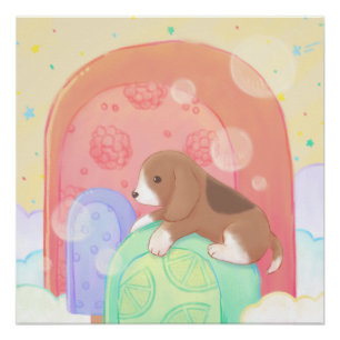 Póster Beagle & Popsicles