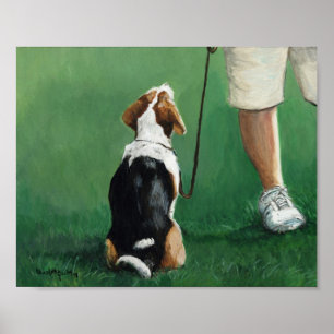 Póster Beagle Sit Art Print