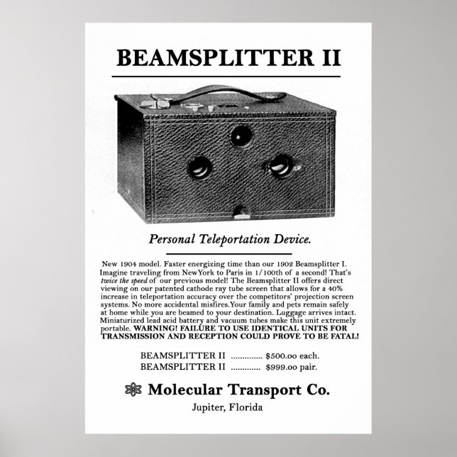 Póster BeamSeparador II. (Frente)