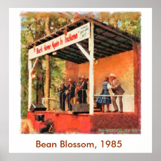 Póster Bean Blossom 1985 Bill Monroe Dancing Poster
