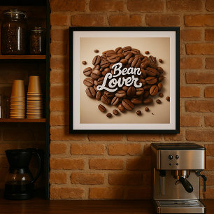 Póster Bean Lover café frijol estético