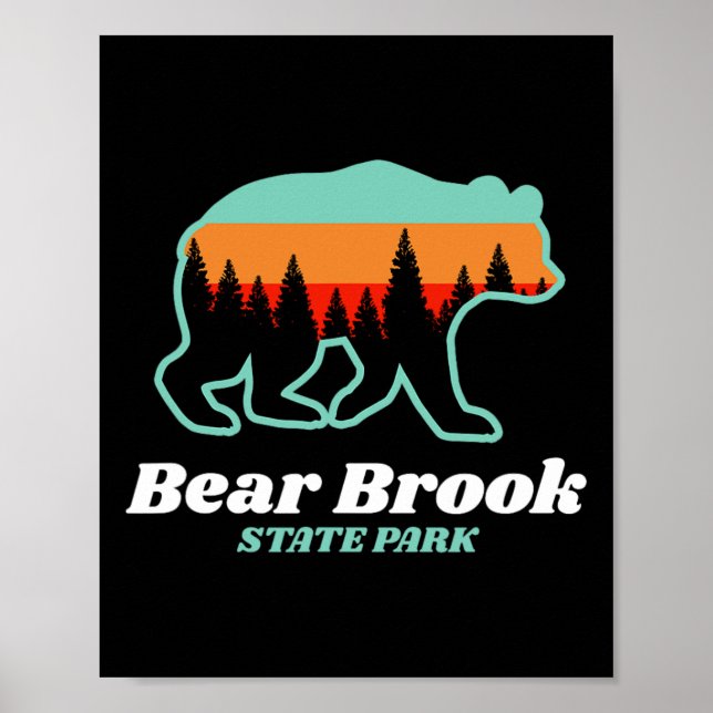 Póster Bear Brook State Park New Hampshire Bear Mountains (Frente)