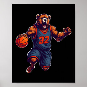 Póster Bear de baloncesto 1
