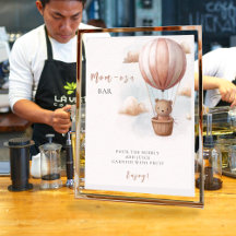 Bear de Mom-osa en Baby Shower en globo