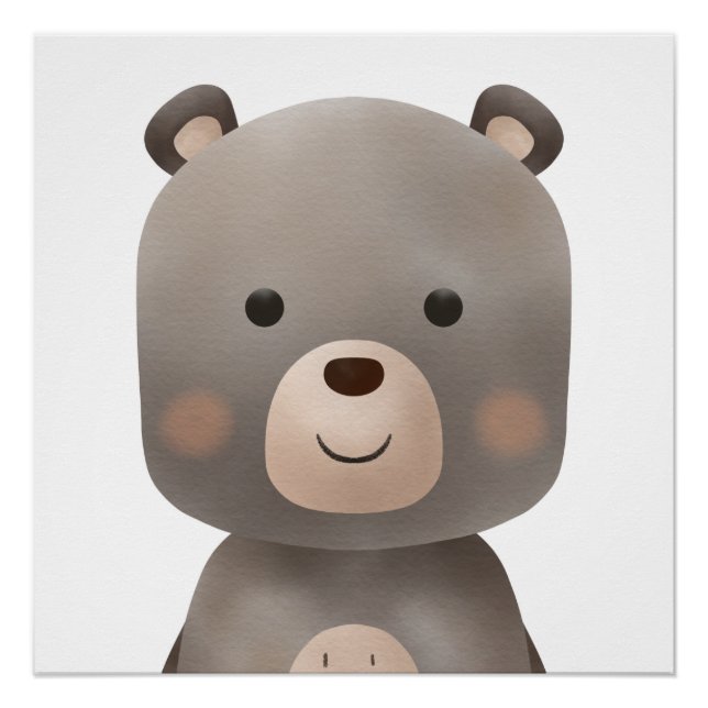 Poster Bear - decoração quarto infantil bebê (Anverso)