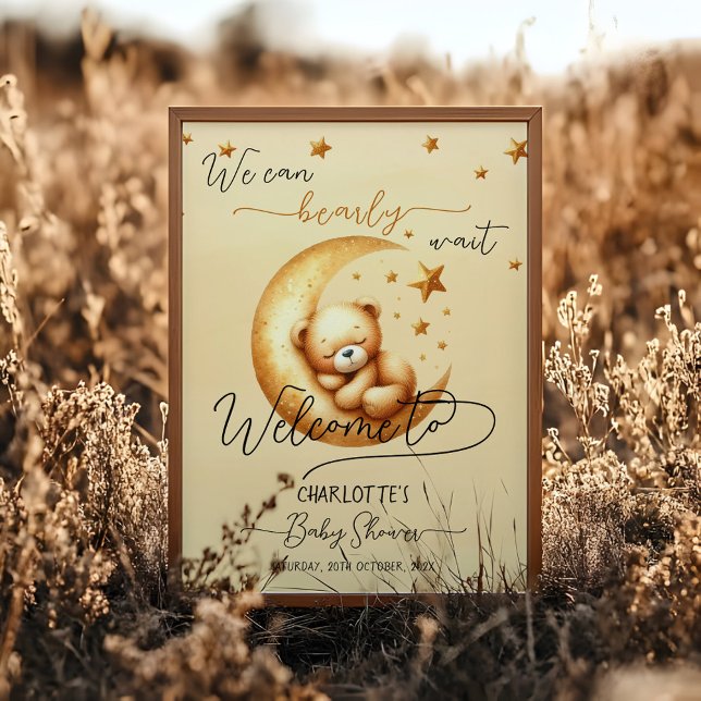 Póster Bear Durmiente En La Bienvenida De Baby Shower Moo (Subido por el creador)